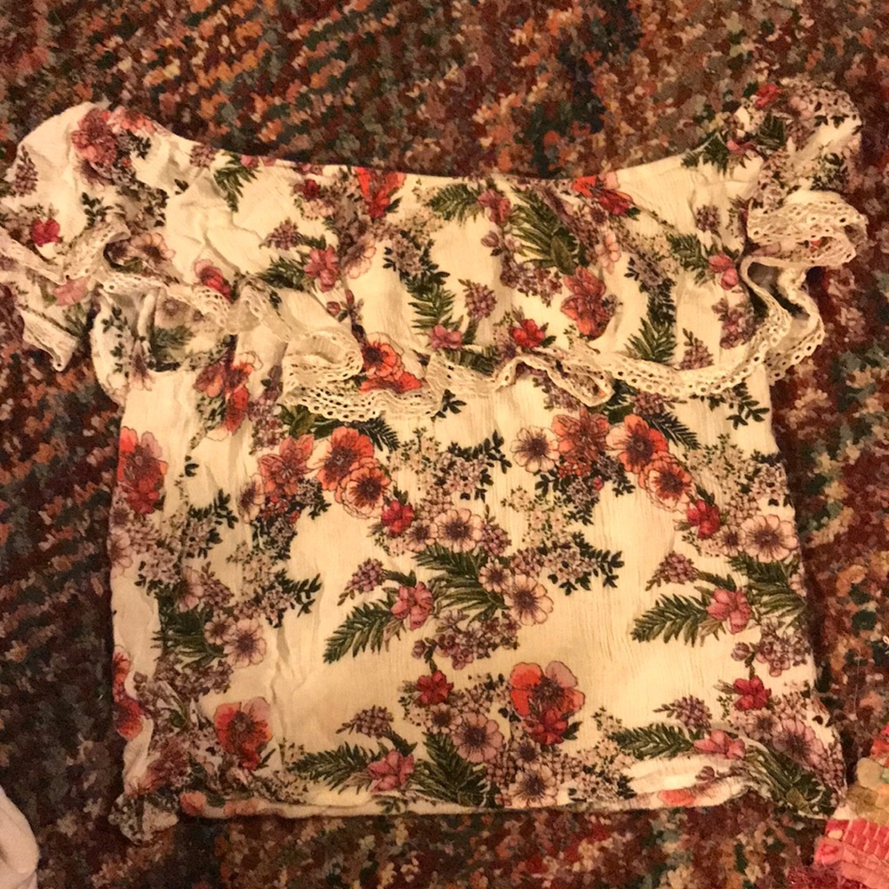 Floral off the shoulder top